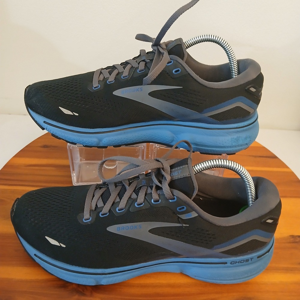 Brooks Ghost 15 Mens Size 9 Black Blue Running Shoes Sneakers 1103931D056